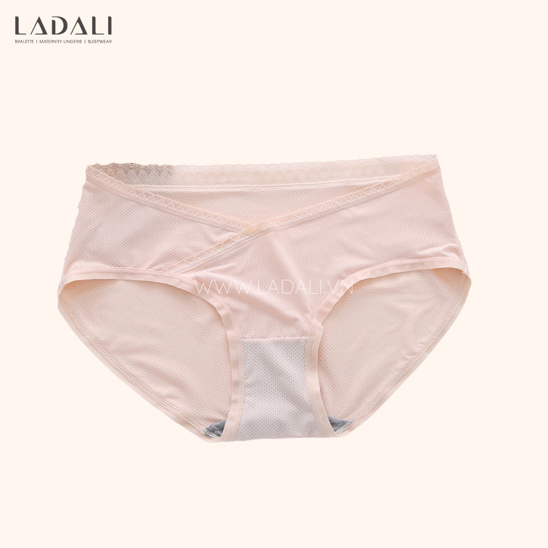 Quần Lót Bầu Sau Sinh Ladali Cotton Cạp Chéo Kháng Khuẩn Thông Hơi Co Giãn Tốt - Hàng Cao Cấp