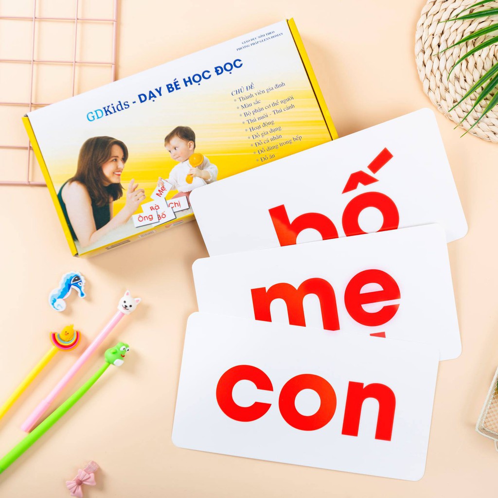 Thẻ Học Thông Minh Phát Triển Tư Duy Cho Bé- Dạy Trẻ Học Đọc Flashcard Chuẩn Theo Phương Pháp Glenn Doman (Bộ Cơ Bản 100 Thẻ)- NXB Thanh niên