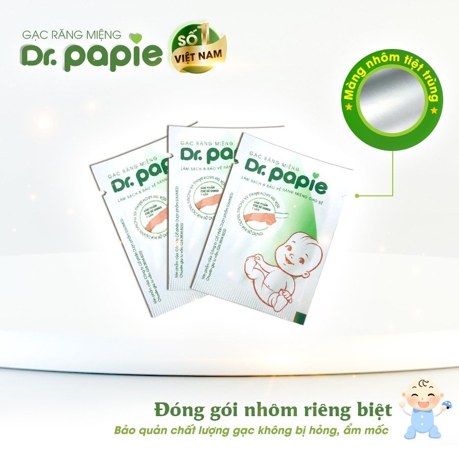 Mua Gạc Rơ Lưỡi Sachi 30 Gói - Tặng 5 ống muối Fysoline, Gạc Dr. Papie Vệ Sinh Răng Miệng Cho Bé