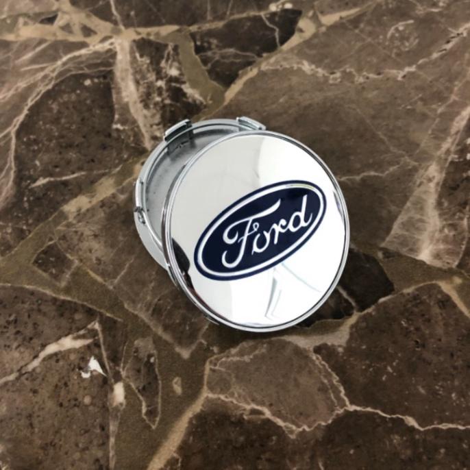 Logo chụp mâm bánh xe ô tô Ford đường kính 60mm Nhựa ABS