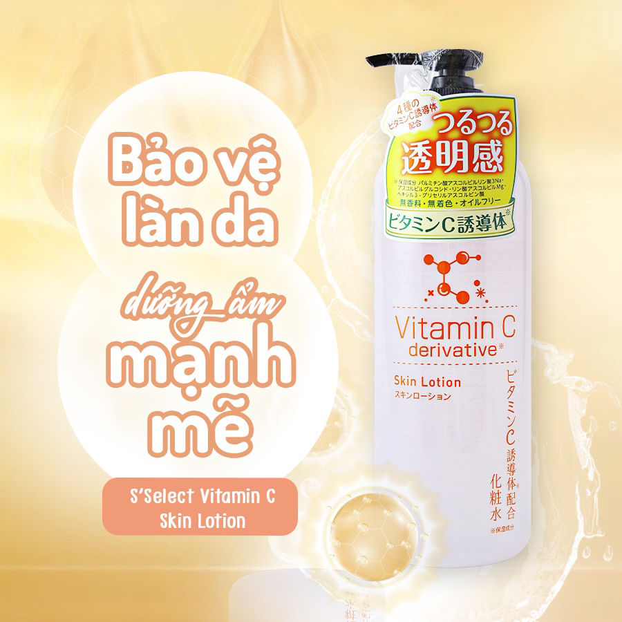 Nước dưỡng da chiết xuất vitamin c s select 500ml/chai