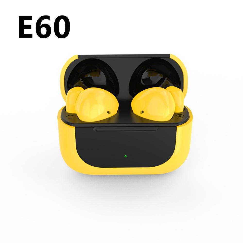 Tai nghe bluetooth kiểu mới nhất E60 mini âm thanh nổi thể thao không dây thực sự bán trong tai thương mại điện tử TWS