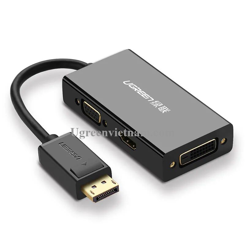 Cáp chuyển Mini Displayport to VGA + HDMI + DVI hỗ trợ 4k 2k Ugreen 20420 - Hàng Chính Hãng