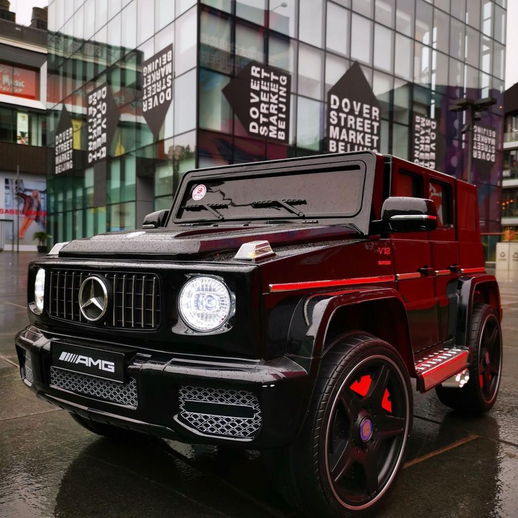 Ô tô xe điện đồ chơi MERCEDES G65 vận động cho bé 2 chỗ 4 động cơ (Đỏ-Đen -Trắng)