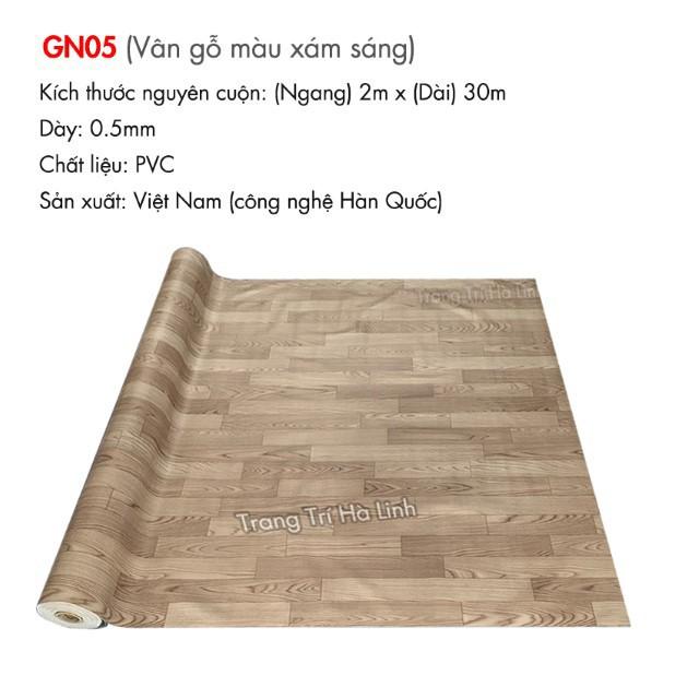 Thảm nhựa trải sàn PVC dán sàn giả gỗ bề mặt nhám khổ 1m nhiều màu đẹp trải phòng ngủ, phòng khách, kho hàng