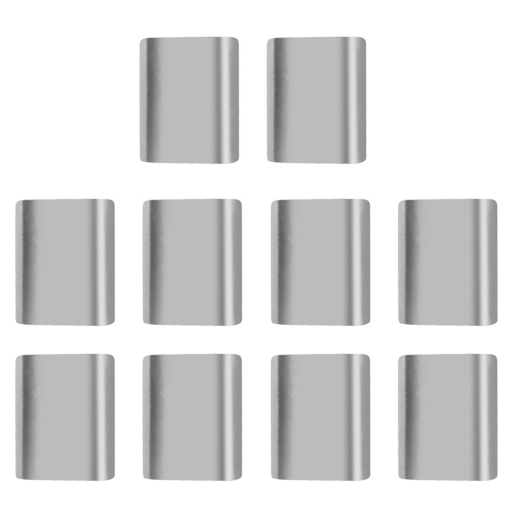 2x10 Piece Aluminium Steel Wire Rope Cable Ferrules Crimping Loop Sleeves 3mm