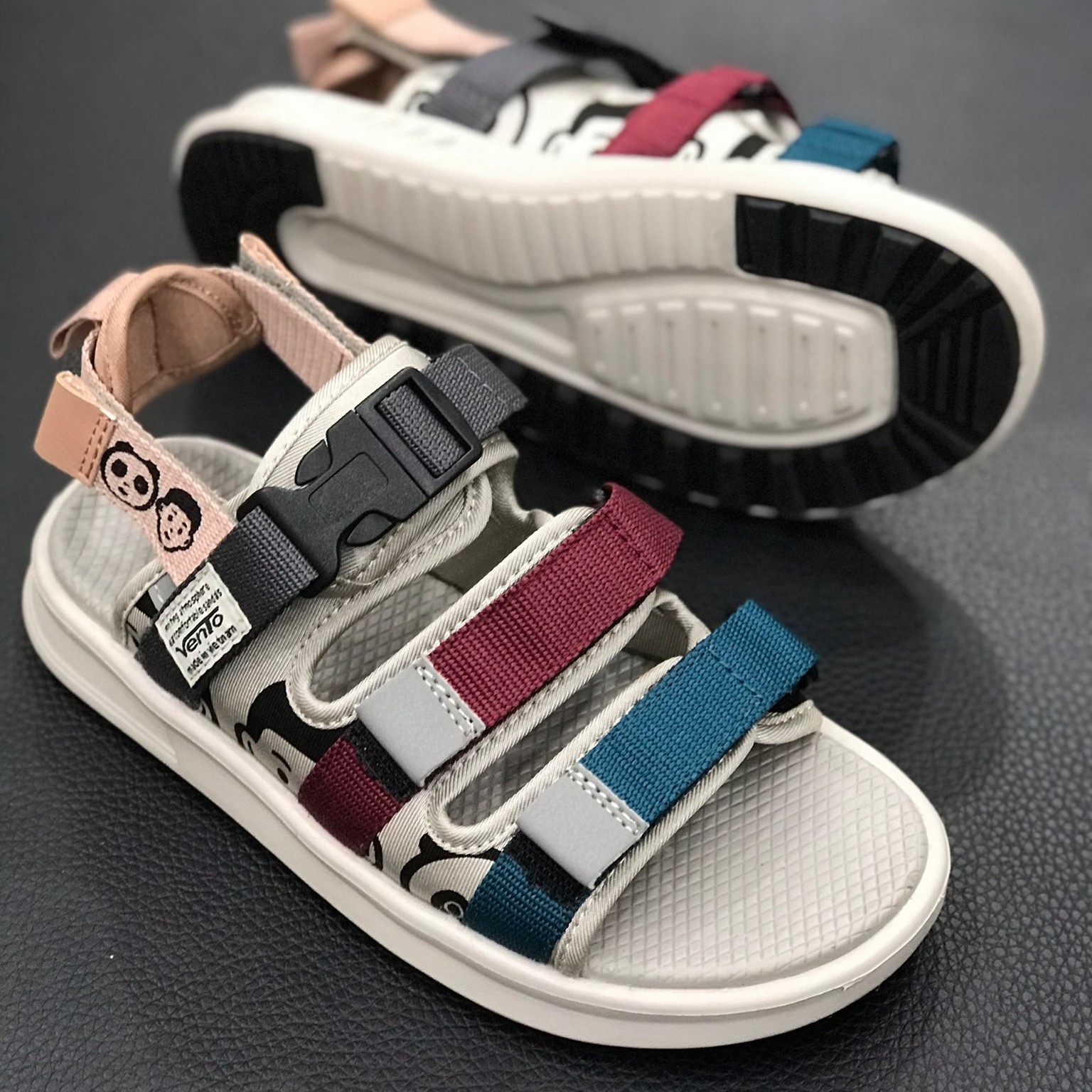 Giày Sandals Vento Nam Nữ Quai Ngang dạo phố/đi chơi/đi học NB80