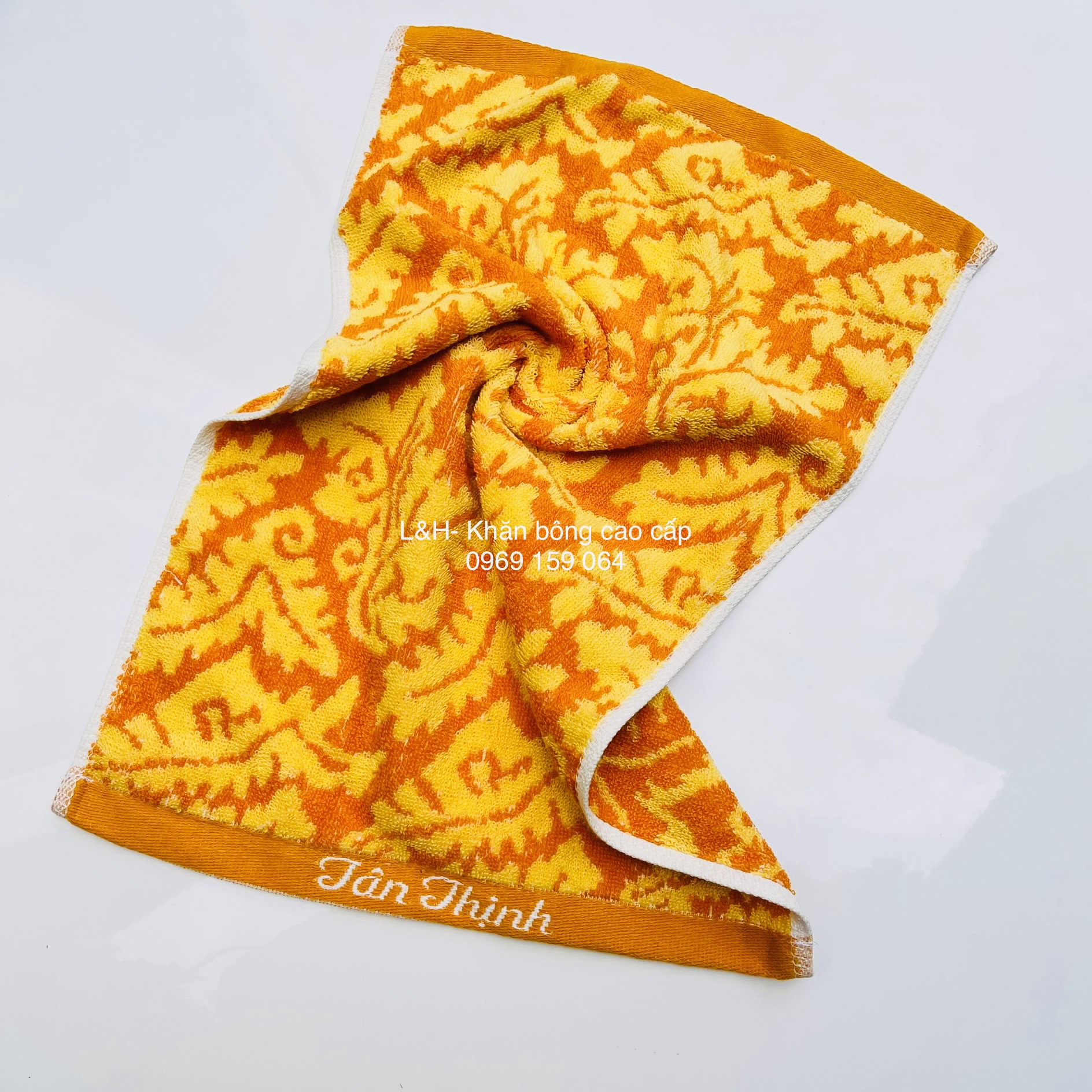 Khăn mặt lá me Tân Thịnh, kt 30x50cm