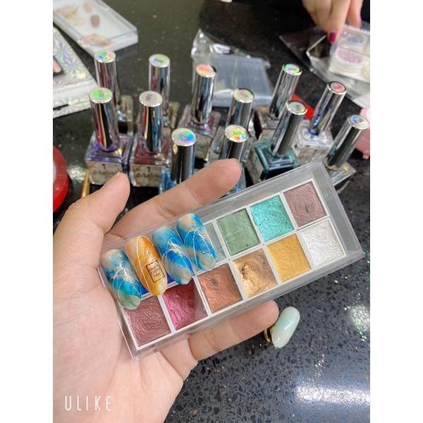 Set 12 màu nhũ nước làm nail HOT