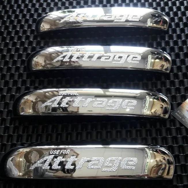 Ốp Tay Cửa Và Hõm Cửa Xe Mitshubishi Attrage từ 2019 đến 2023 Mạ Crom Cao Cấp, Chống xước tay cửa làm đẹp cho xe