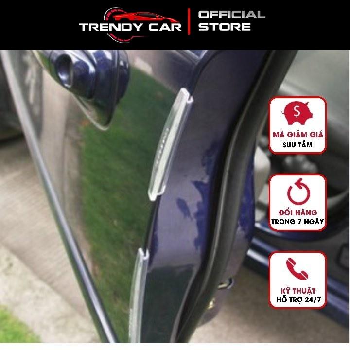 Bộ 8 Miếng Dán Bảo Vệ Tay Nắm Cửa Xe Hơi Bằng Cao Su Mềm Trong Suốt Chống Trầy Xước