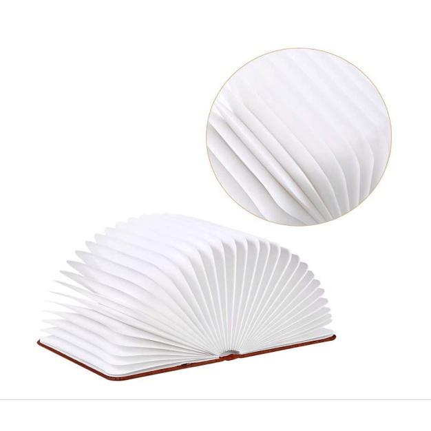 Đèn ngủ độc đáo hình cuốn tập dạng nan quạt Wooden Book Lamp