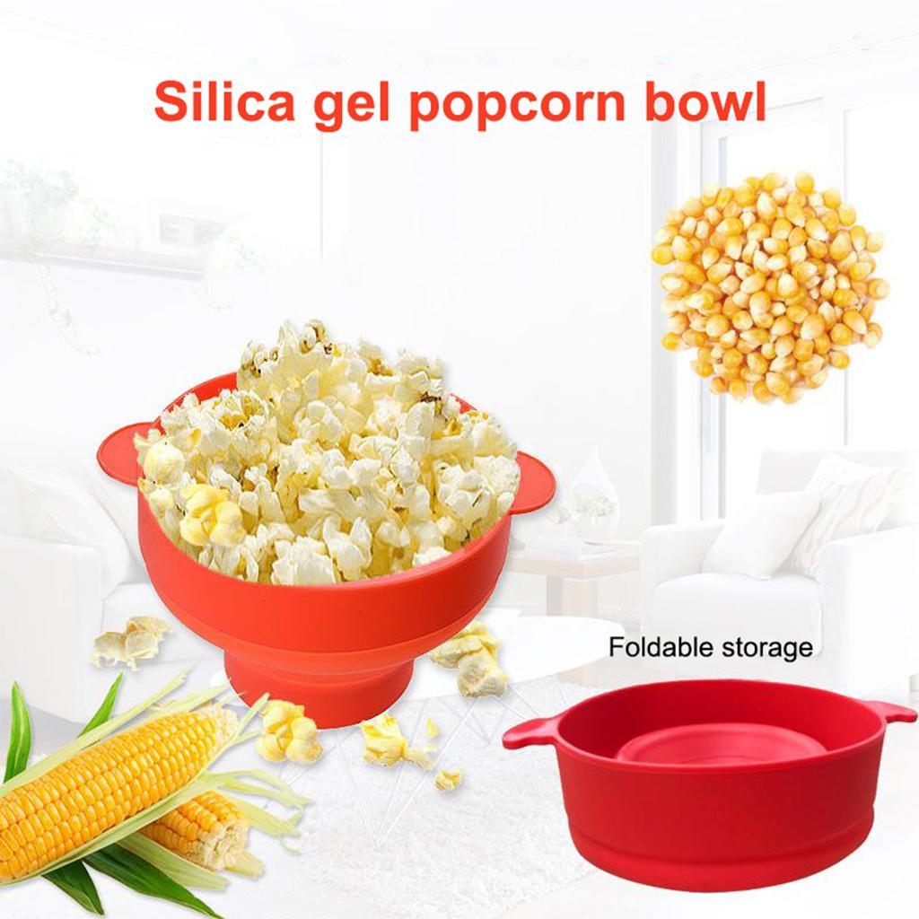 Microwaveable Popcorn Maker  Corn Food Grade Silicone Bowl