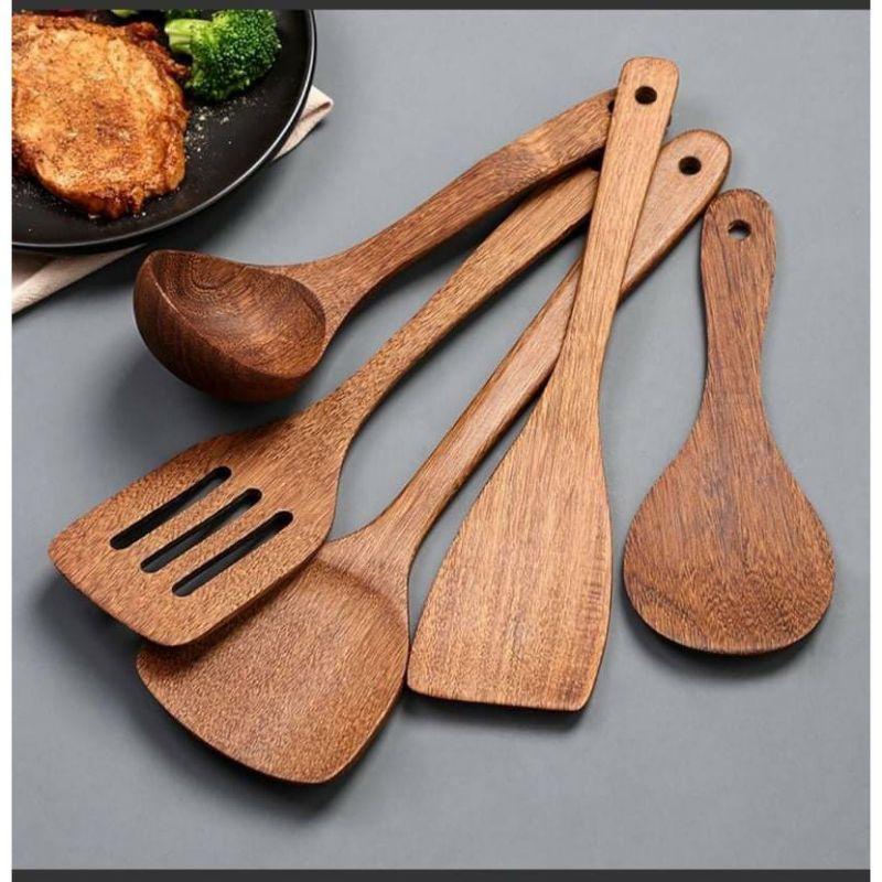 Xẻng xào, xẻng rán cán dài, muỗi múc canh gỗ, muỗi xới cơm bằng gỗ