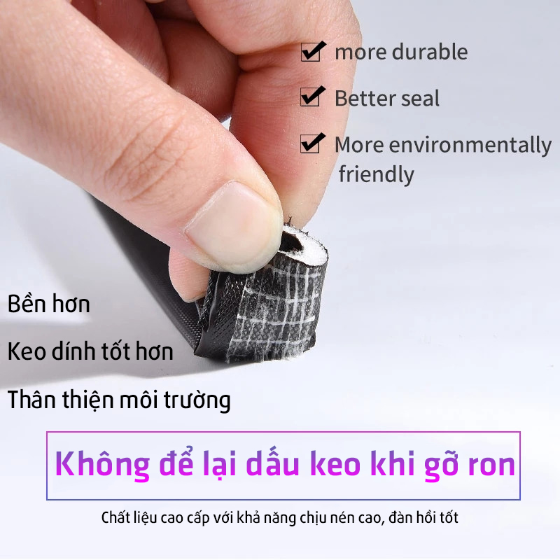 1 Mét Ron Chữ V Lấp Kín Che Khe Hở Khung Cửa Chống Ồn Thoát Hơi Cách Âm Ngăn Bụi Côn Trùng Giảm Chấn Legaxi