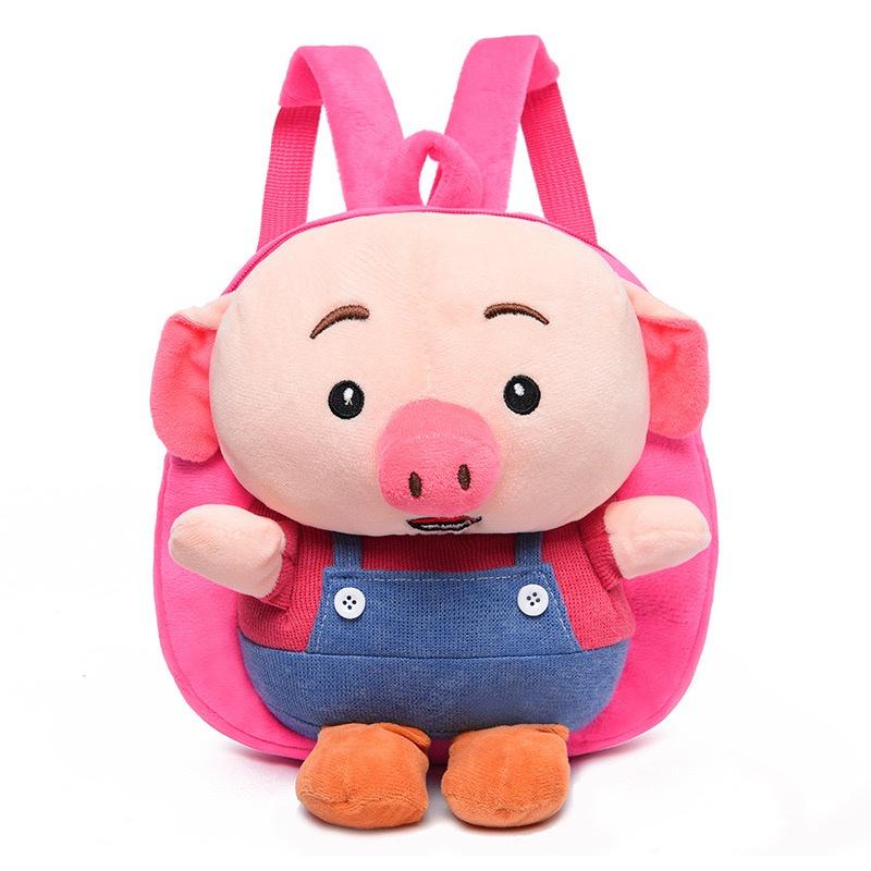 Balo thú bông hình con heo đáng yêu cho bé trai bé gái mẫu giáo mầm non nhà trẻ