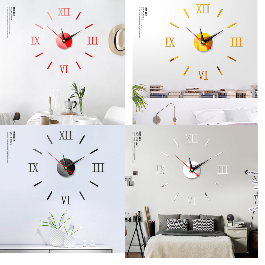 Đồng hồ treo tường 3D tự lắp ráp phong cách Châu Âu hiện đại đang HOT DH04 Đồng hồ số