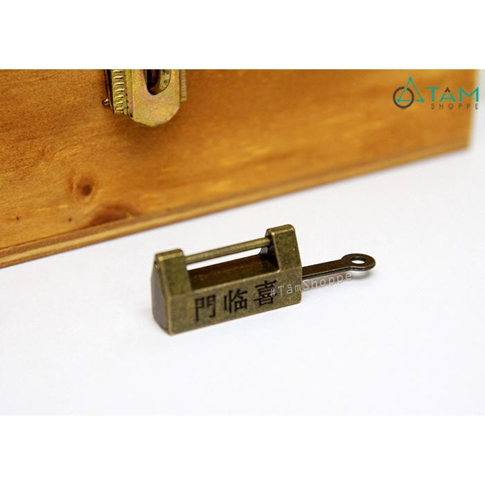 Ổ khóa cổ điển Vintage chọt ngang OK-01