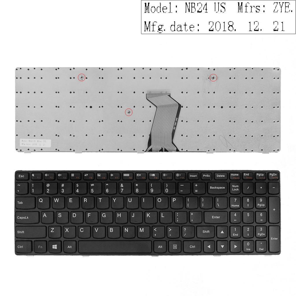Replacement Laptop Keyboard US for Lenovo G500 G505 G510 Keyboard with Frame