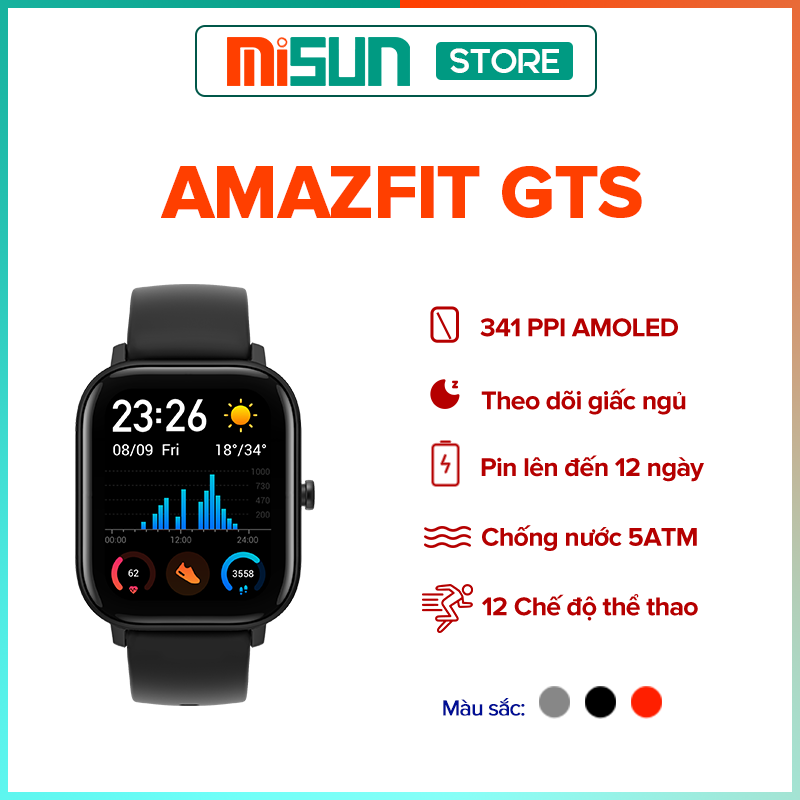 Đồng Hồ Thông Minh Theo Dõi Vận Động Theo Dõi Sức Khỏe Xiaomi Huami Amazfit GTS - Hàng Chính Hãng