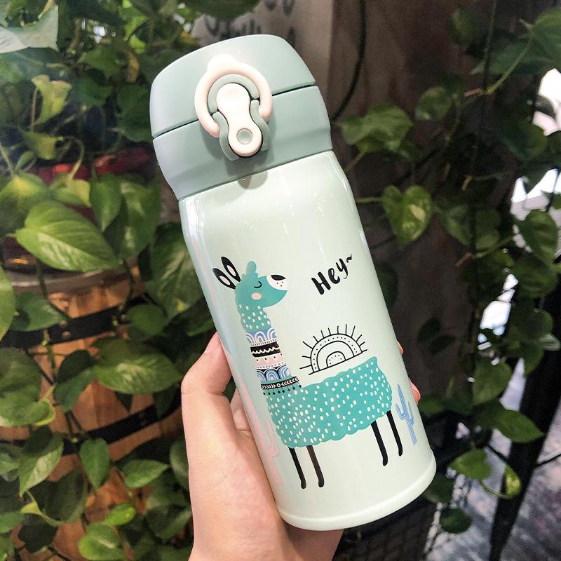 Treo Tường Đôi Nhiệt Cốc Inox Bình Giữ Nhiệt Trẻ Em Bình Cốc Du Lịch Nước Máy Hút Chân Không Cà Phê Nhiệt