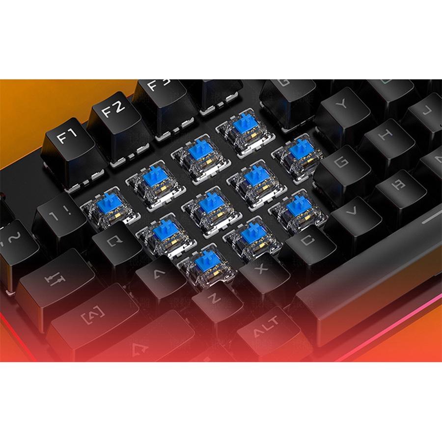 Bàn phím cơ Coputa bàn phím máy tính TKL gaming có dây Full LED RGB K400