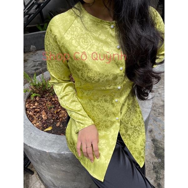 BỘ BÀ BA GẤM LỤA SIÊU SANG ĐI LỄ CHÙA ĐI CHƠI ĐỀU ĐẸP - Hồng sen, Hồng sen