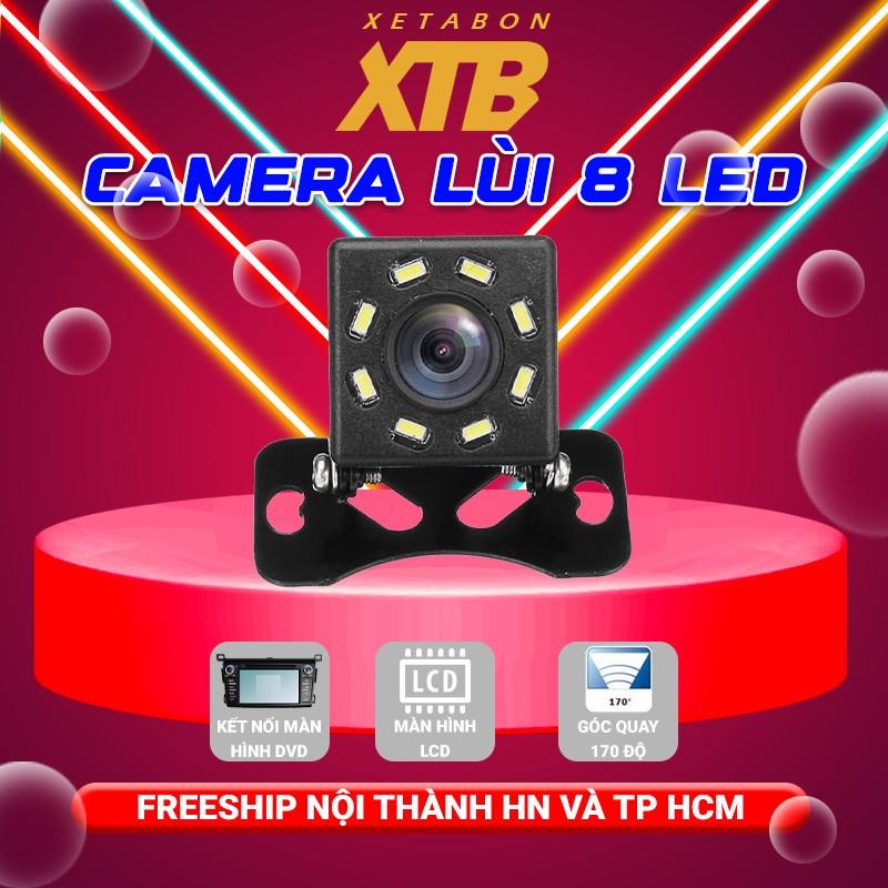 Cam lùi oto 8 led - Thế hệ mới tích hợp 8led siêu sáng mang lại tầm rõ khi trời tối