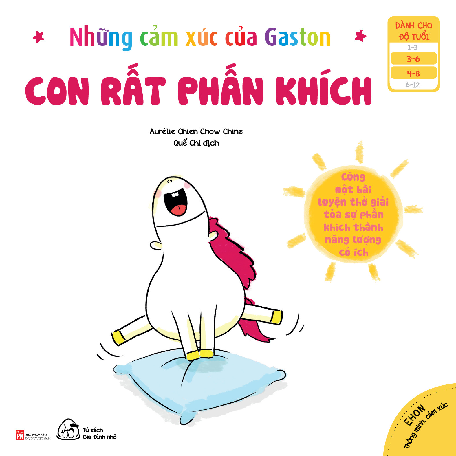 Bộ 06 cuốn Ehon Cảm Xúc: Những Cảm Xúc Của Gaston - Hối Hận + Ghen Tị + Sợ Hãi + Vui Sướng + Tức Giận + Phấn Khích