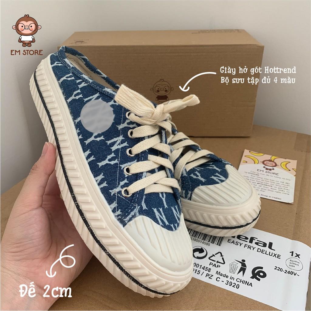 GIÀY SNEAKER EM HOME NỮ HỞ GÓT NHIỀU MÀU NY CÁ TÍNH IN CHỮ THÂN GIÀY THOÁNG MÁT DỄ PHỐI ĐỒ ĐI HỌC ĐI CHƠI