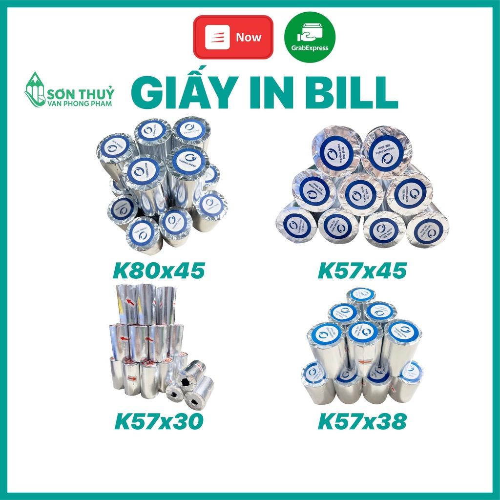 GIẤY IN BILL K80, K57, K58 Giấy in Nhiệt Giá Rẻ, Shop Online, Cafe, Cửa Hàng,TAXI, POS Cầm Tay Now/Grab/Goviet