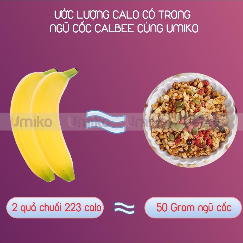 Ngũ Cốc Calbee Nhật Bản Ít đường Giàu Canxi, Chất Xơ, Vitamin, Bổ Sung Năng Lượng Cho Cả Gia Đình Trắng 600G