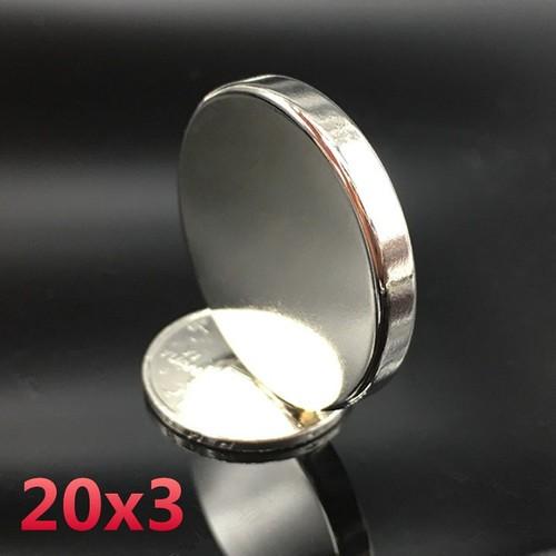 Nam châm viên trắng đất hiếm 20x3mm
