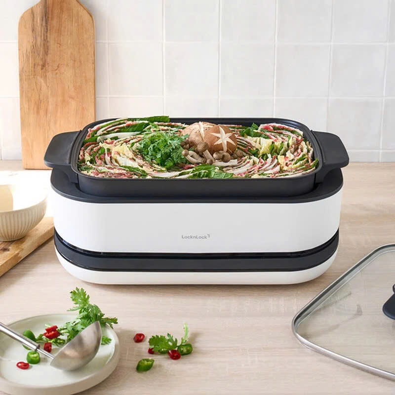 Nồi điện đa năng LocknLock dung tích 6L - Màu trắng - EJP261WHT - Hàng chính hãng