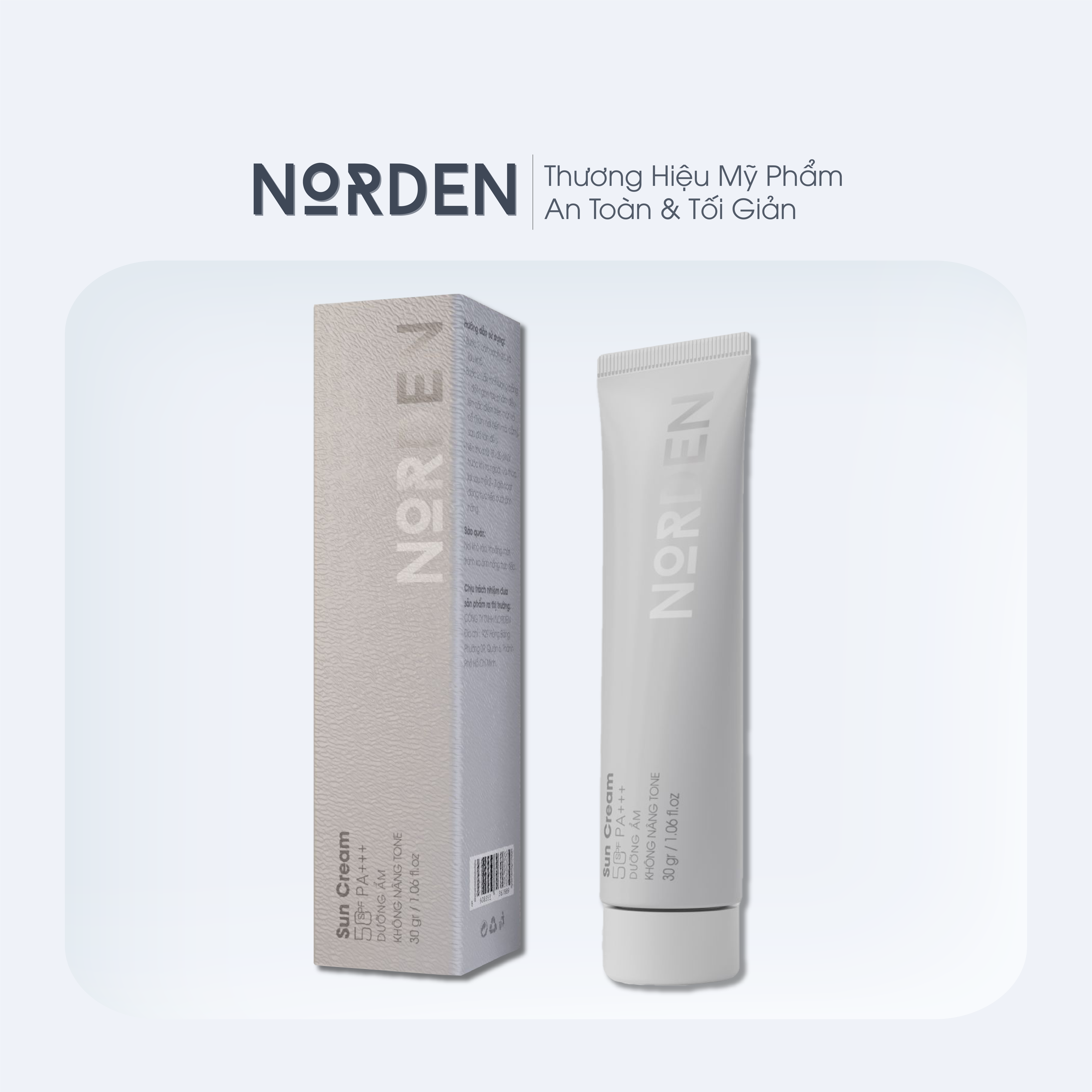 Kem Chống Nắng Cho Nam Chống Tia UVA/UVB - Dưỡng Ẩm - Không Nâng Tone - Làm Sáng Da - Ngừa Lão Hóa NORDEN SUNCREAM