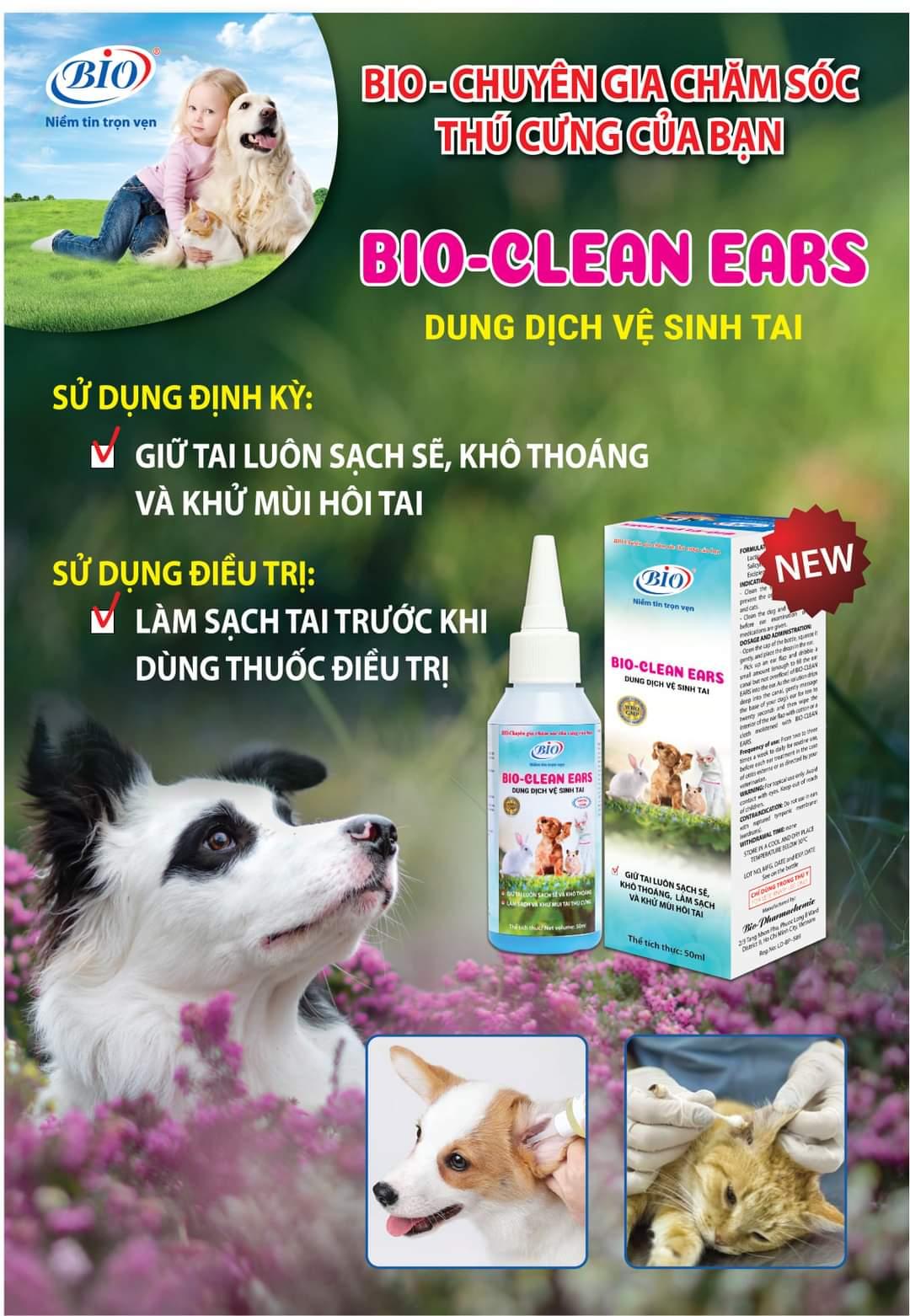 DUNG DỊCH VỆ SINH TAI CHÓ MÈO BIO-CLEAN EARS