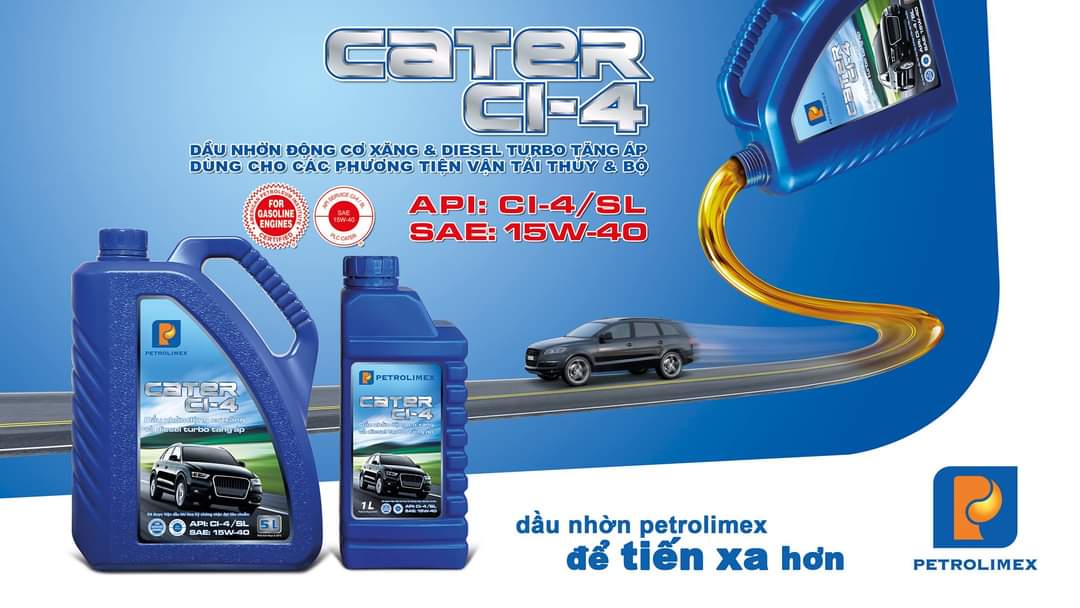 Nhớt động cơ xăng & dầu PLC Cater CI-4 5L