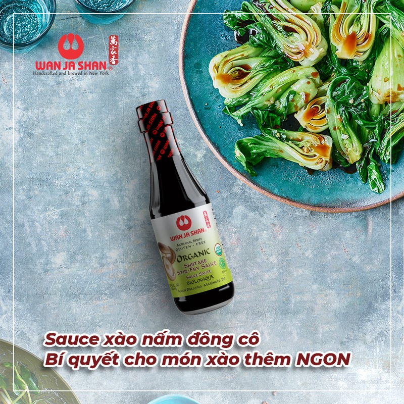Sốt Nấm Đông Cô Hữu Cơ Wan Ja Shan Organic Shiitake Stir-Fry Sauce 296ml