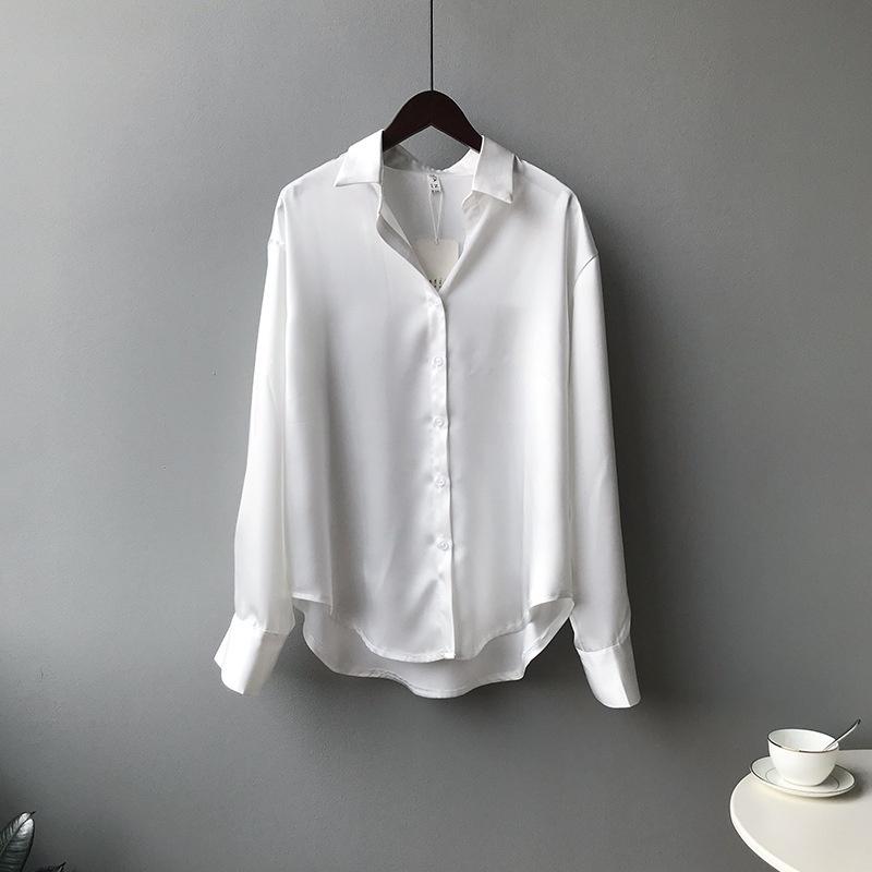 Áo sơ mi nữ lụa trắng đẹp form rộng cổ vest có BIGSIZE cao cấp phong cách công sở, sang trọng ASM02