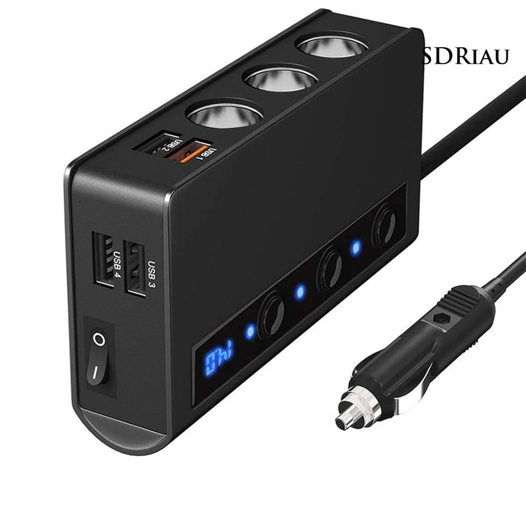 Cốc Sạc Nhanh Qcdz 4 Cổng Usb Qc3.0 Cho Xe Hơi