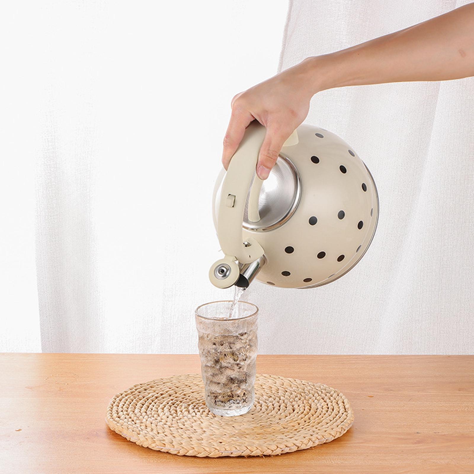 Whistling Kettle Teapot Kettle with Wooden Handle Water Kettle for Camping