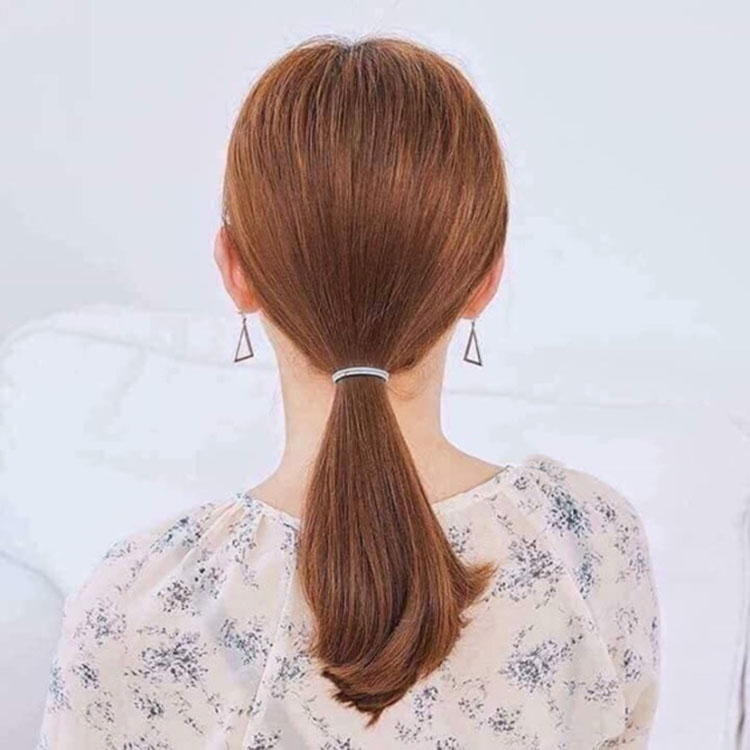 Set 50 Dây Chun Cột Tóc Co Dãn Kèm Túi Zip Xinh Xắn SC06