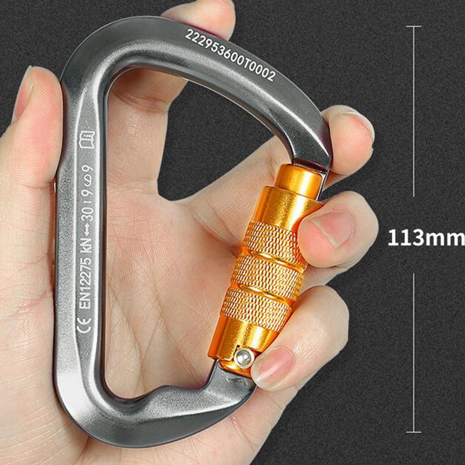 Climbing Carabiner Clip Sturdy for Camping Hammock Rappelling Mountaineering
