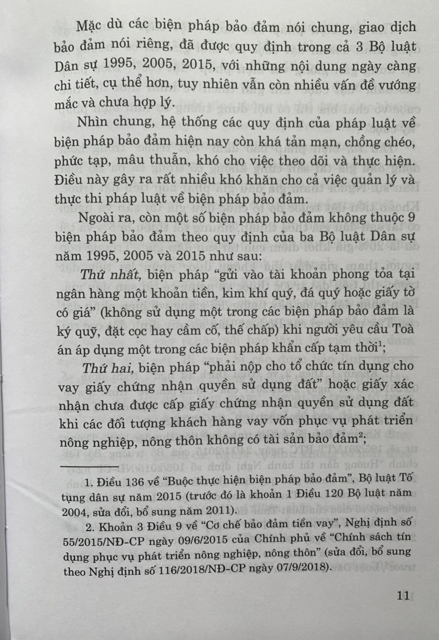 9 Biện Pháp Bảo Đảm Nghĩa Vụ Hợp Đồng (Quy Định, Thực Tế Và Thiết Kế Giao Dịch Theo Bộ Luật Dân Sự Hiện Hành) - (Tái bản lần thứ 3, có sửa chữa, bổ sung)