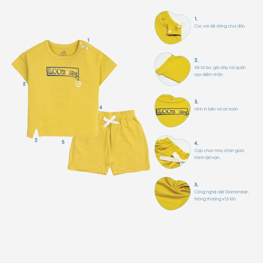 Bộ cộc tay sợi tre cotton Bu baby 6m - 4Y