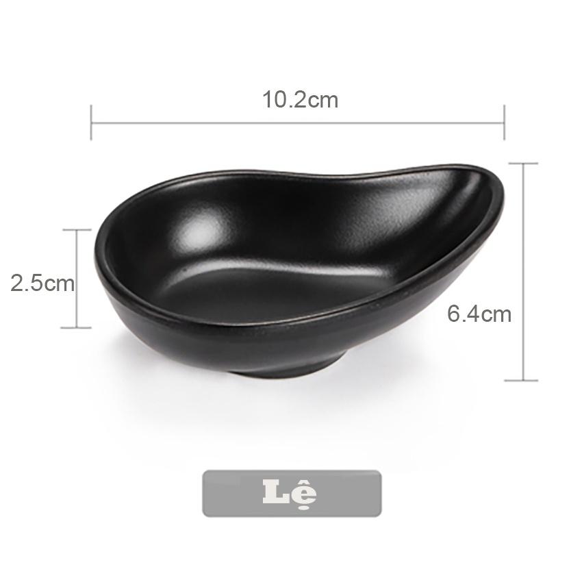 Muối tiêu tròn - lá , 1-2-3 ngăn Melamine 100% Ngọc Đen Mờ | ĐĨA MUỐI TIÊU CHẤT LIỆU MELAMINE ĐEN NGỌC HÀN QUỐC