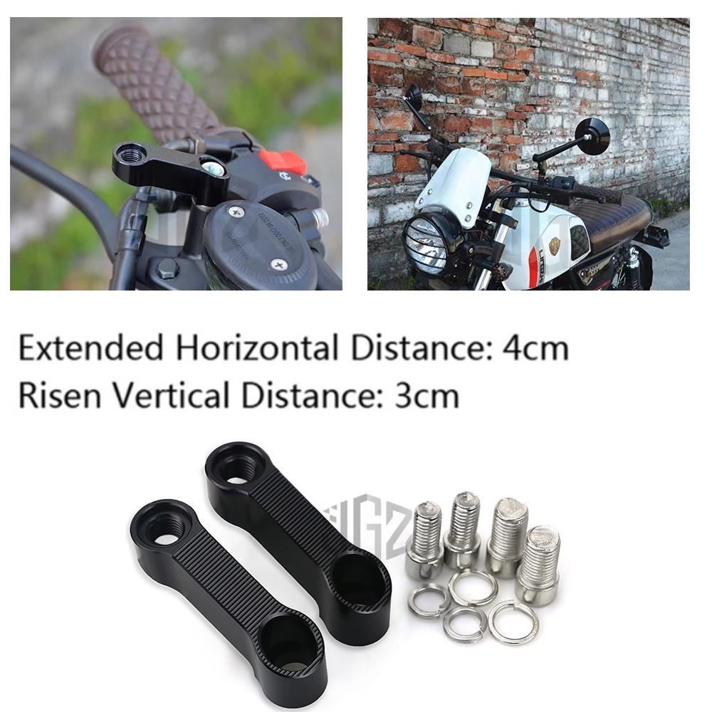 Thanh Nối Dài Gương Chiếu Hậu Xe Máy CNC 10Mm 8mm