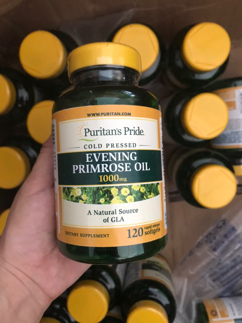Tinh dầu hoa anh thảo Evening Puritan's Pride giúp cân bằng nội tiết tố nữ, đẹp da, giảm đau kỳ kinh, mãn kinh và tăng sức khỏe - OZ Slim Store