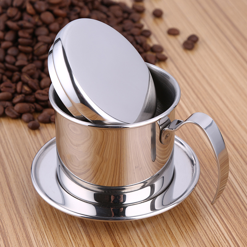 Phin cafe inox cao cấp phong cách truyền thống của Việt Nam sang trọng tinh tế - Vietnamese Coffee Maker Traditional Drip Coffee Filter Stainless Steel Cup Luxury