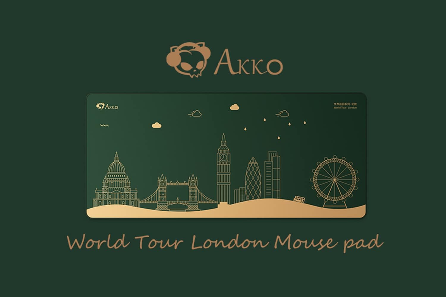 Tấm lót chuột AKKO World Tour London XXL_Mới, hàng chính hãng